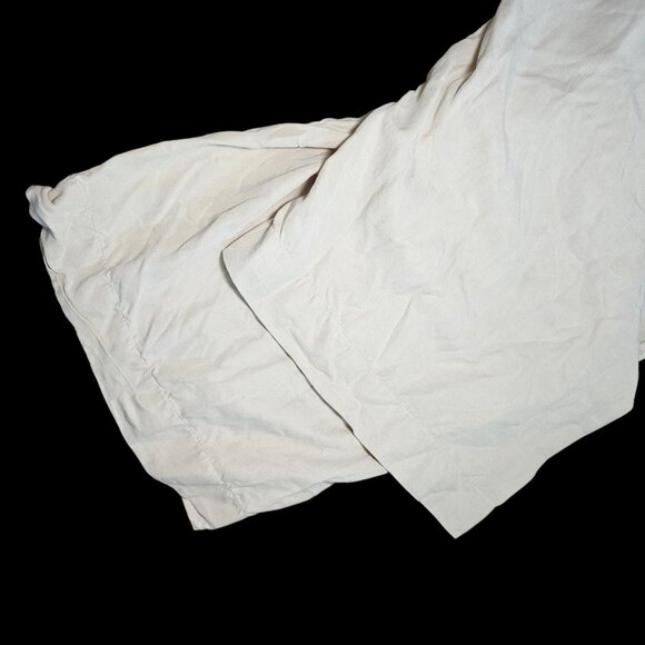 Aerie Pleated Wide Leg Trousers Lyocell Stretchy Waist Sz XS Baggy Pockets Cream - Picture 7 of 8